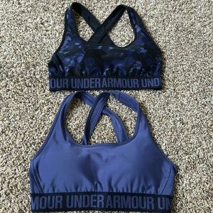 Two UA Sports Bras size Small